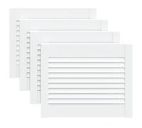 vidaXL 4X Madera Maciza Pino Puertas Persiana con Celosía Rejilla Armario Tablillas Guardarropa Separador Decoración Blanco 39,5x49,4cm