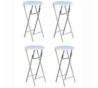 Mesas Altas Plegables 4 Unidades Mdf Blancas Vidaxl