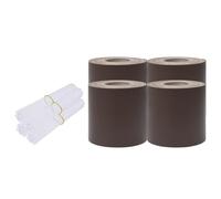 vidaXL 4X Paneles de Privacidad Valla Jardín Patio Exterior Barrera Cercado Rollo Pantalla Decorativa Cerca Tira Duradero PVC Marrón 35x0,19 m