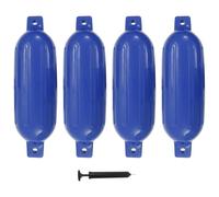 vidaXL 4X Parachoques de Barco Defensas Guardabarros Protección contra Accidentes de Barco Parachoque de Embarcación PVC Azul 58,5x16,5 cm