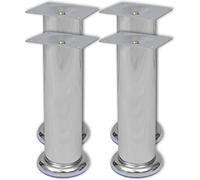 vidaXL 4X Patas para Sofá Redondas 180 mm de Hierro Cromado Soporte de Sillón
