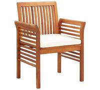 Sillas De Comedor De Jardãn 4 Uds Con Cojines Madera De Acacia Vidaxl