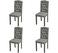 Sillas de comedor giratorias 4 unidades tela gris