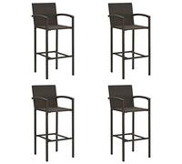 Rogal Taburetes De Cocina 4 Unidades Ratán Sintético Marrón Rogal