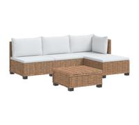 vidaXL 5 uds. Conjunto de Lounge de Ratán con Cojines GENDT Natural