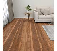 vidaXL 55x Lamas para Suelo Autoadhesivas Baldosa Azulejo Salón Antiestático Ignífugo Impermeable Antideslizante PVC 5,11 m² Marrón