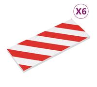 VidaXL 6 protectores de pared de espuma EVA para puerta de coche, color rojo y blanco, 50 x 20 x 2 cm