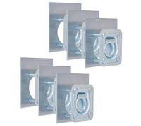 vidaXL 6X Anillos de Sujeción Tráiler Acero Galvanizado 2000kg Anilla Amarre