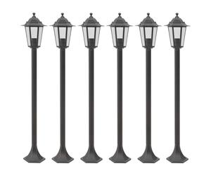vidaXL 6X Farolas de Jardín Aluminio Bronce 110 cm Iluminación Patio Terraza