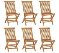 Sillas De Jardãn Plegables 6 Unidades Madera Maciza De Teca Vidaxl