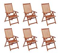 Sillas De Jardãn Plegables 6 Uds Madera Macizo De Acacia Vidaxl
