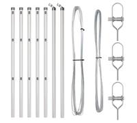 vidaXL 7 Pcs Postes de Cercas Plateados Ø32mm, 80 cm de Acero Galvanizado. Son duraderos, resistentes al clima y perfectos para tus exteriores. Ideales como componentes de jardín, terrazas y barreras