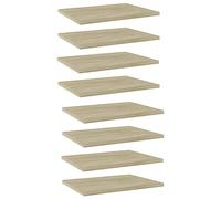 vidaXL 8X Estantes Estantería Estudio Salón Decoración Libros Librería Librero Biblioteca Tablero Extra Madera Contrachapada Roble Sonoma 40x30x1,5 cm