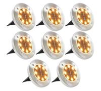 vidaXL 8x Lámpara Solar LED Enterrada Bajo Tierra Suelo Jardín Exterior Patio