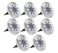 vidaXL 8x Lámpara Solar LED Enterrada Suelo Bajo Tierra Jardín Exterior Patio
