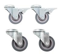 vidaXL 8X Ruedas Giratorias con Agujero Pasador Diámetro 50mm Materiales Brico Muebles Bancos Trabajo Carritos Estanterías Resistencia Golpes Suaves