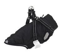 vidaXL Abrigo para Perro con arnés Impermeable Reflectante L36 Negro