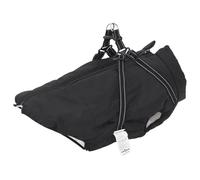 vidaXL Abrigo para Perro con arnés Impermeable Reflectante L44 Negro