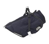 vidaXL Abrigo para Perros con arnés Azul Marino 4XL Vellón y poliéster, Chaqueta para Perros Ajustable, Ropa de Invierno para Mascotas, vellón, Ropa Reflectante, Calidez para Perros, protección contr