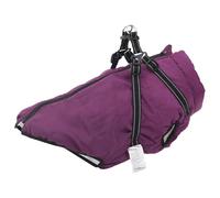 vidaXL Abrigo para Perros Morado L44 Vellón y poliéster, Abrigo de Perro Deluxe, Chaqueta Impermeable, Ropa de Exterior de Forro Polar, Equipo Ajustable, Abrigo Invernal Reflectante