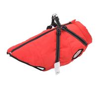 vidaXL Abrigo para Perros Rojo L68 Vellón y poliéster, Abrigo de Perro Deluxe, Chaqueta Impermeable, Ropa de Exterior de Forro Polar, Equipo Ajustable, Abrigo Invernal Reflectante