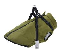 vidaXL Abrigo Perro arnés Impermeable Reflectante 5XL Verde Militar, Abrigo de Invierno para Perro, Abrigo y arnés para Perro, Abrigo para Cachorro con arnés
