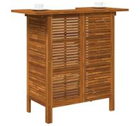 vidaXL Acacia Mesa Alta Bar Estantes Madera Mueble Bebidas Barra Jardín Casa