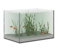 vidaXL Acuario con Almacenamiento 30 x 20 x 20 cm Cristal, Un diseño Rectangular Moderno y Duradero para el hogar o la Oficina, Funcional y fácil de Mantener.