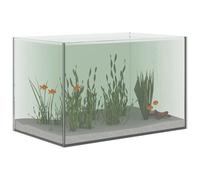 vidaXL Acuario con Almacenamiento Cristal, Un diseño Rectangular Moderno y Duradero para el hogar o la Oficina, Funcional y fácil de Mantener.