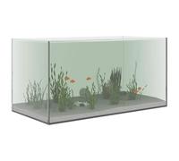 vidaXL Acuario con Almacenamiento Cristal, Un diseño Rectangular Moderno y Duradero para el hogar o la Oficina, Funcional y fácil de Mantener.