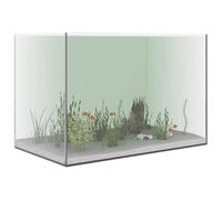 vidaXL Acuario con Almacenamiento Cristal, Un diseño Rectangular Moderno y Duradero para el hogar o la Oficina, Funcional y fácil de Mantener.
