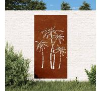 vidaXL Adorno de pared de jardín acero corten diseño 105x55 cm, adorno pared jardín, adorno metal pared jardín, adorno de pared para jardín