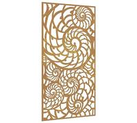 vidaXL Adorno de Pared de jardín Acero corten diseño Conchas 105x55 cm