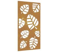 vidaXL Adorno de Pared de jardín Acero corten diseño de Hoja 105x55 cm, Adorno Pared jardín, Adorno Metal Pared jardín, Adorno de Pared para jardín