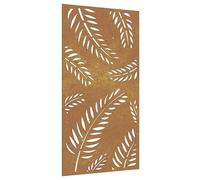 vidaXL Adorno de Pared de jardín Acero corten diseño de Hoja 105x55 cm, Adorno Pared jardín, Adorno Metal Pared jardín, Adorno de Pared para jardín