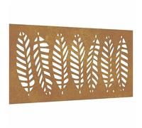 vidaXL Adorno de Pared de jardín Acero corten diseño de Hoja 105x55 cm