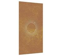 vidaXL Adorno de pared de jardín acero corten diseño sol 105x55 cm