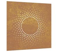 vidaXL Adorno de Pared de jardín Acero corten diseño Sol 55x55 cm