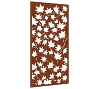 vidaXL Adorno de pared jardín acero corten diseño hoja arce 105x55 cm