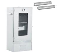vidaXL Ahumador Frío con Tubo de Ahumado 44,5 x 29 x 83 cm Plateado, Horno ahumador moderno, unidad de cocina al aire libre, parrilla de acero inoxidable, perfecta para la familia