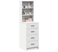 vidaXL Alacena Minimalista Blanca 40 x 41 x 135 cm - Mueble de Almacenamiento de Madera para la Sala de Estar y Mesa Buffet de Comedor. Mueble Rectangular Interior Elegante, Servidor Moderno y Organi