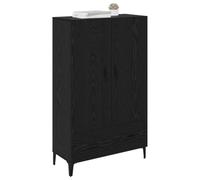 vidaXL Alacena con cajón Roble Negro 70 x 31 x 115 cm, Salón, Vitrina Moderna, solución de Almacenamiento Rectangular, cajones duraderos, Amplio Espacio, Organizador Elegante