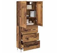 vidaXL Alacena Madera Vieja 69,5 x 34 x 180 cm Madera contrachapada, Comedor, Mueble Rectangular Elegante, Almacenamiento Práctico, Organizador Multifuncional