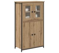 vidaXL Alacena Roble Artesanal 62 x 32 x 106,5 cm Madera contrachapada, Cabinet Moderno para Sala de Estar, Armario Rectangular con Puertas, Mueble fácil de Limpiar y organizar