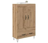 vidaXL Alacena Roble Artesanal 69,5 x 31 x 115 cm Madera contrachapada, Moderno Armario Alto, Elegante Mueble de Almacenamiento, Amplio, Resistente, Rectangular, Ideal para Sala