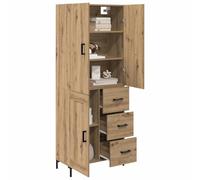 vidaXL Alacena Roble Artesanal 69,5 x 34 x 180 cm Madera contrachapada, Estanterías rectangulares Modernas, Almacenamiento Independiente, Muebles Elegantes, organización práctica