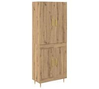 vidaXL Alacena Roble Artesanal 69,5 x 34 x 180 cm Madera contrachapada, Sala de Estar, estantería Moderna, Unidad de Almacenamiento, estantes Decorativos, diseño Abierto