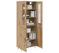 vidaXL Alacena Roble Artesanal 69,5 x 34 x 180 cm Madera contrachapada, Salón, aparador Rectangular, Mueble Moderno para Almacenamiento, Sideboard Resistente, Organizador Elegante