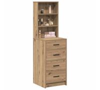 vidaXL Unidad Alta Artisan en Roble de 40 x 41 x 135 cm. Madera de ingeniería. Muebles de Almacenamiento para la Sala de Estar y Mesa de Buffet Comedor. Muebles rectangulares Modernos y Elegantes. Or