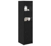 vidaXL Alacena Roble Negro 35 x 37 x 142 cm Madera contrachapada, Mueble de Almacenamiento para Comedor, estantería Moderna, aparador Funcional, diseño Rectangular, gabinete Elegante